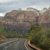 Emerging into Zion Canyon along the highway.