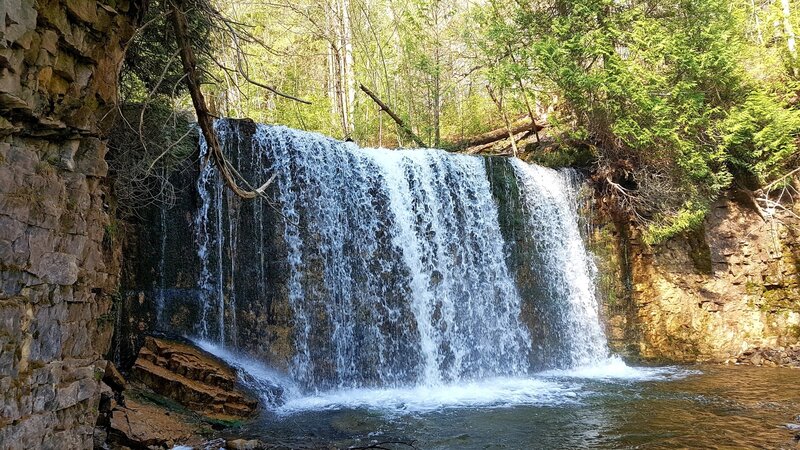 Hoggs Falls from the base of the falls. May 15, 2021