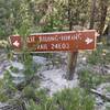 The California Riding and Hiking Trail 24E03 is also the trailhead for Twin Lakes. It's a beautiful and popular trail with varied terrain and a good mix of shade and sun. We hiked to the intersection where this trail meets up with the Huntington Lake loop