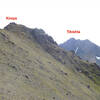 View from saddle of Knoya and Tikishla peaks.