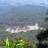 The fumaroles seen from close to the summit of Gunung Salak.