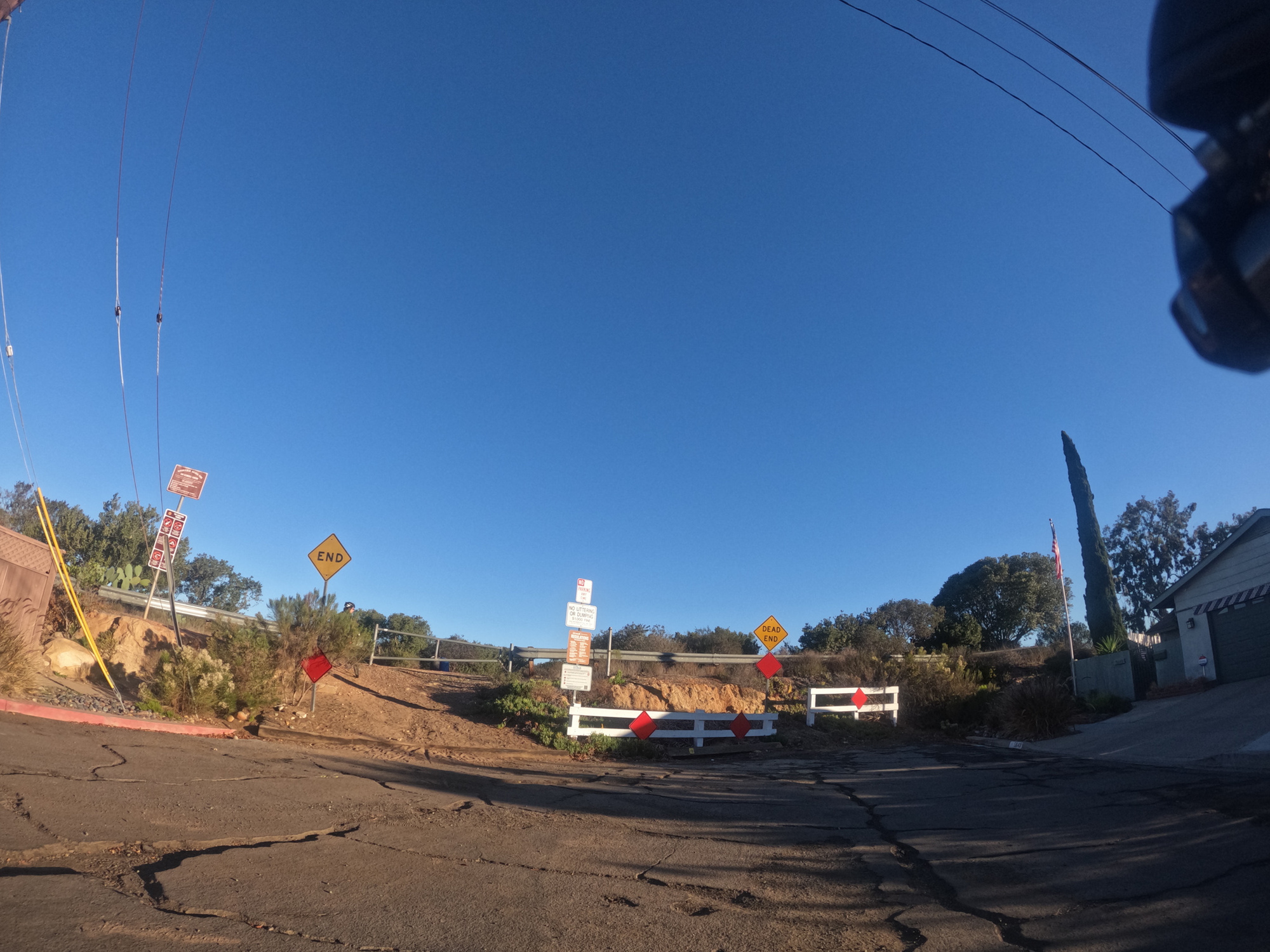 Trailhead at Limerick Road at the eastern terminus of the trail