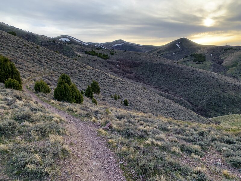 Watching the sunset on switchback in the early spring.