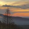 Sunset from junction of Lower Bald Mtn Trail and Bald Mountain Trail