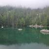 Lac Vert on a moody, foggy morning.