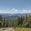 Lake Coeur d'Alene is seen to the south from Canfield Mountain summit lookout.