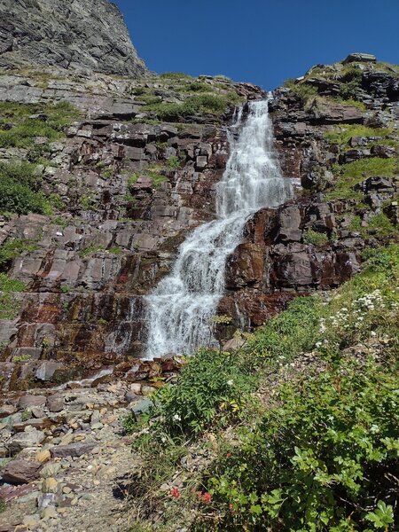 The waterfall that feeds Lake Ellen Wilson is fed by snows on the slopes of Mount Jackson.  All headwaters of Lincoln Creek.