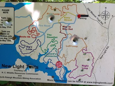 new light mountain bike trail