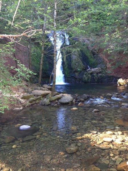 Waterfall at half-way point on trail.