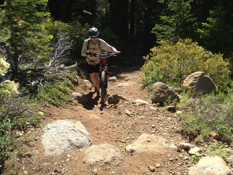 Nearing the end of the steep part.  It's much easier on the way down (intermediate).
