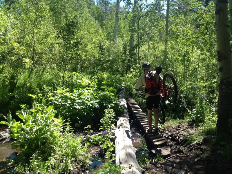A short boggy stretch.