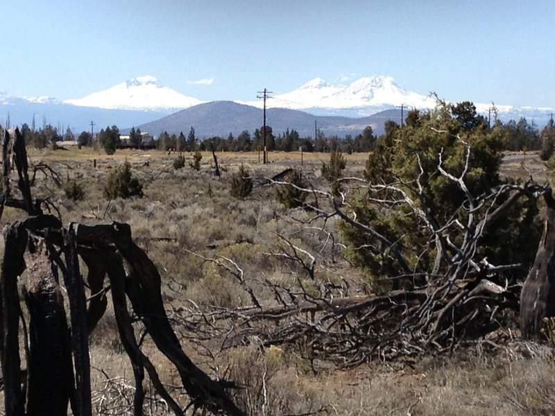 Three Sisters in the distance