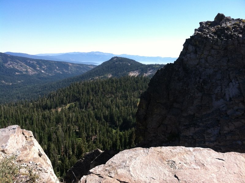 View of the Tahoe Basin below.