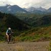 Grinding up Rim Trail's second hill.