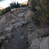 One of the tougher sections that may require a dismount.
