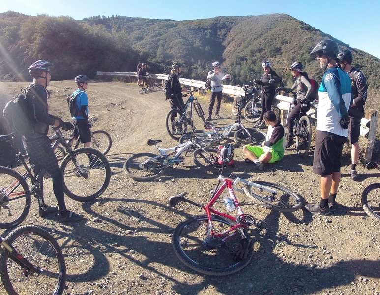 Time to take a break at one of the best view spots of the ride.