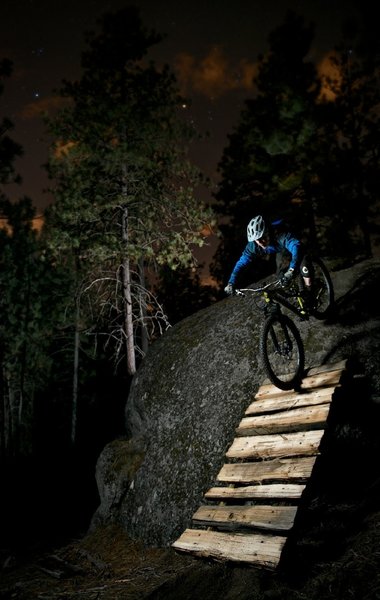 Jonathan riding in with no lights on Good Times.