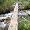 West Fork Trail - Log Bridge - marking the beginning of the West Fork (Methow River) Trail