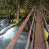 Trail bridge over Lost Creek