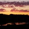Sunset over the reservoir.