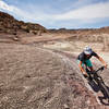 Cracked earth on the Kids Meal trail. The loop is a great introduction to the Lunch Loops area.