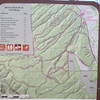 Trailhead map, confusing because as you stand there it is upside-down to the direction you are facing.