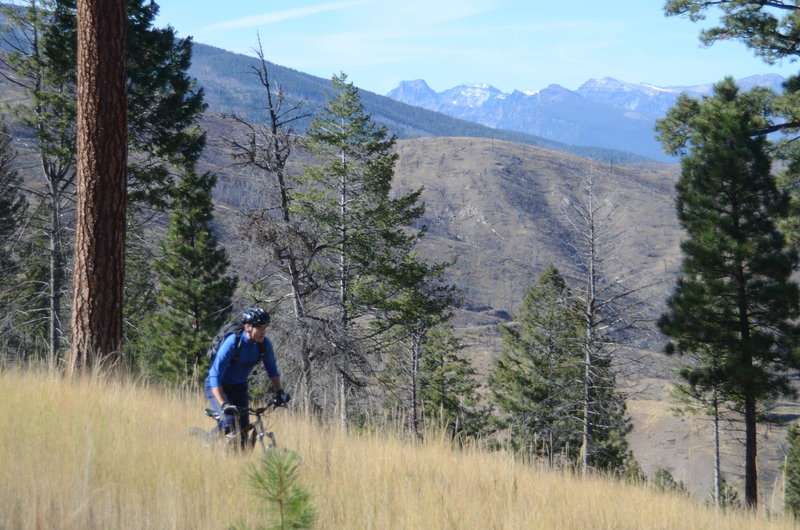 Heading down the last section of Warm Springs Ridge