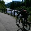 Riding along the always lovely Eagle River in Avon