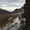 Almost at the top - looking back down the pass. This is about as narrow as the top portion of Powerline Pass gets.