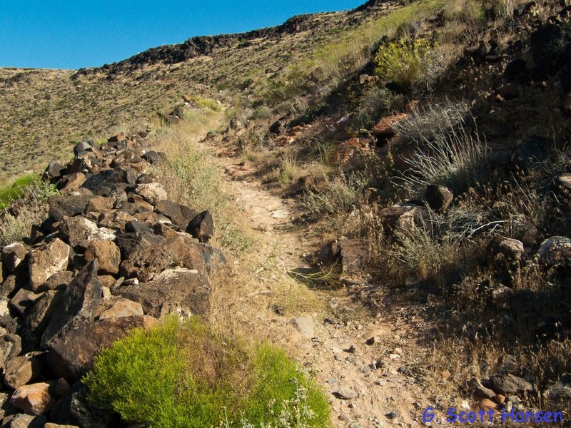 Broken Mesa Loop Trail initially climbs toward the Broken Mesa Rim