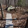 Wooden feature on Psycho Path