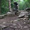 Jumping the steps on the Chubb Trail