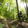 Powerline has lots of berms through big forest.
