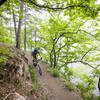 Rocky ledges on the east end of EZ PZ trail.