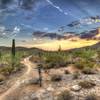 Sun setting on Desert Classic Trail