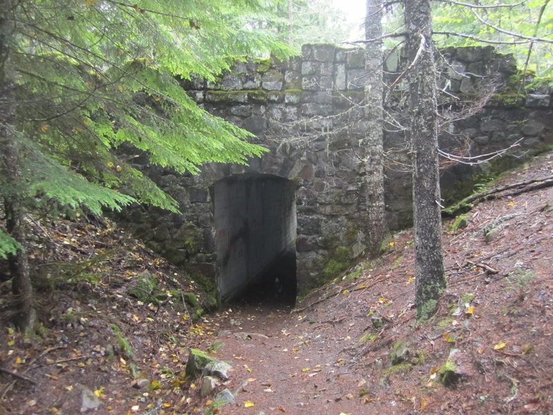 The tunnel under the old Highway 26 crossing along Pioneer Bridle Trail