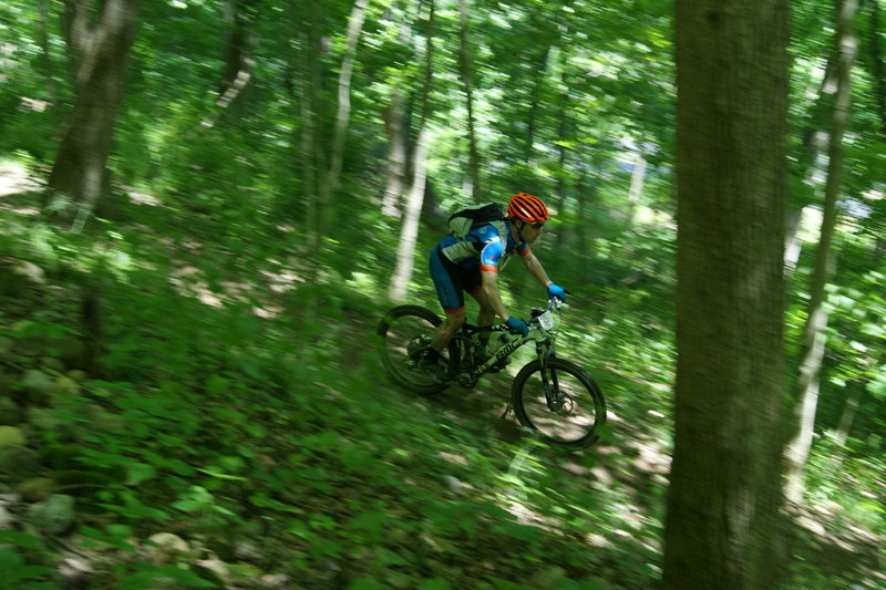 Racer in the 2015 Mohican 100
