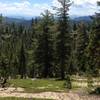 Climbing TRT (Tahoe Rim Trail), looking over the southern Sierra peaks