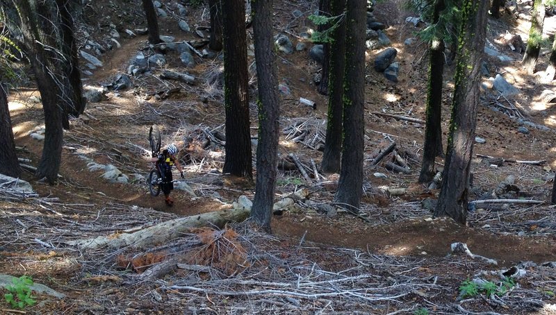 Top of Hawley Grade Trail... short hike-a-bike