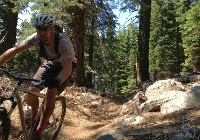 Fast descent... know that hikers and equestrians come up this trail!