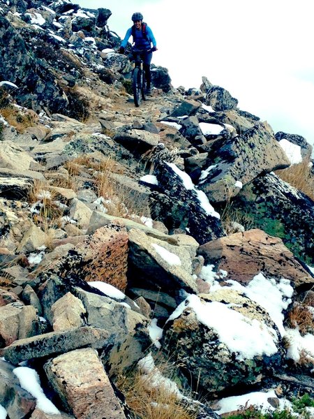 Ruth descending the Angles staircase. Photo: ©Donni Reddington