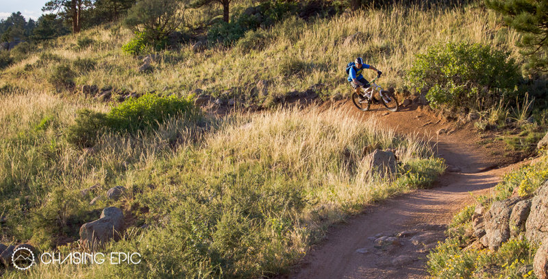 Mtb Railing Corner Railing corners on upper Bitterbrush at Hall Ranch.