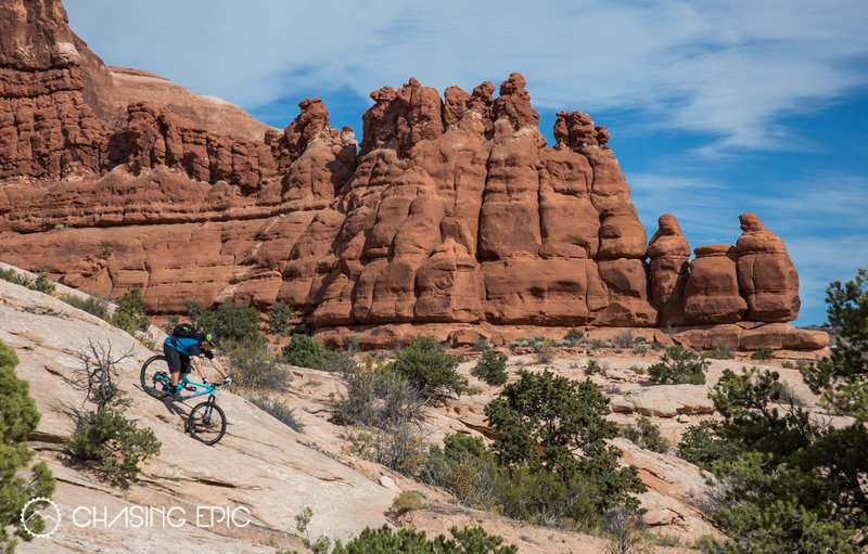 Navajo Rocks Moab Map Ramblin' Mountain Bike Trail, Moab, Utah