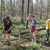 A volunteer trail work party helps to construct the Green Loop. Where would we be without them?! Thanks to these future Doctors from Emory/Oxford college.