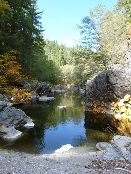 Sweet swimming holes on the river.