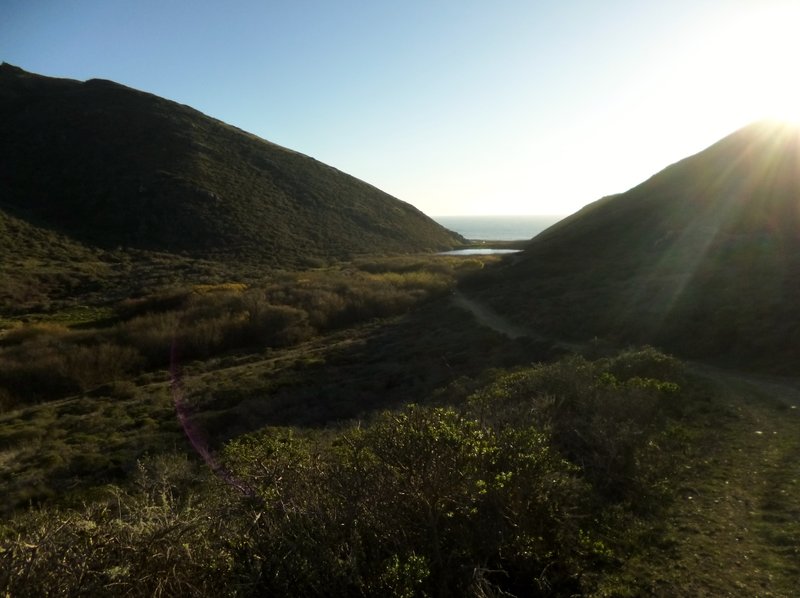 Approaching Tennessee Cove and Beach.