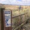 The start of the Blue Heron Trail near the southwest side of the campground