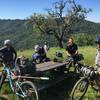 Time for a break after climbing for awhile. Oh yeah, great views abound.