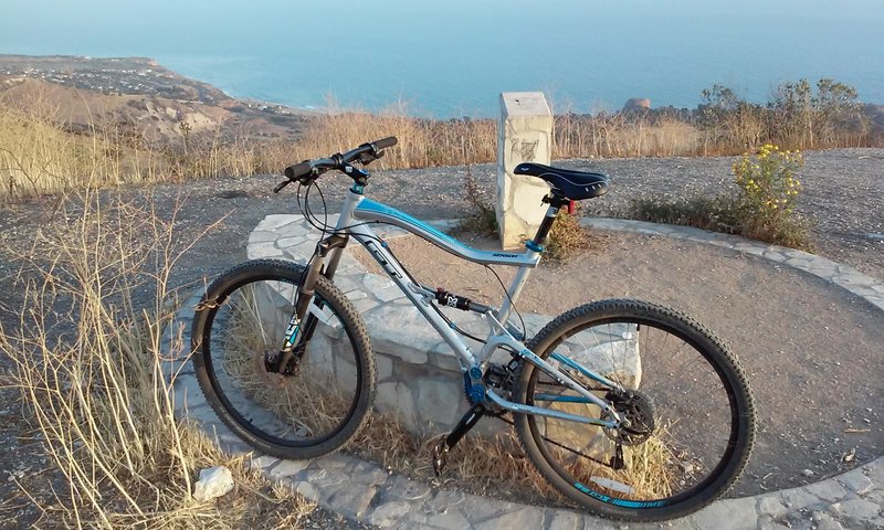 Looking down at Abalone Cove, just before descending the singletrack adjacent to Burma Fire Rd.