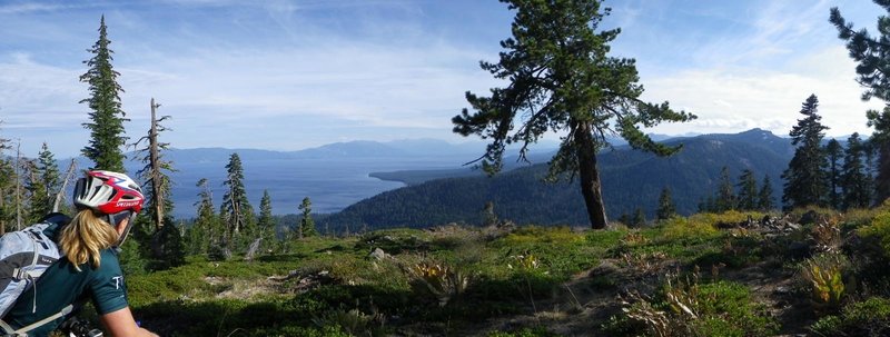 Epic views from the climb!  Tahoe, South Shore, Blackwood Canyon, Rubicon Peak, Desolation Wilderness.